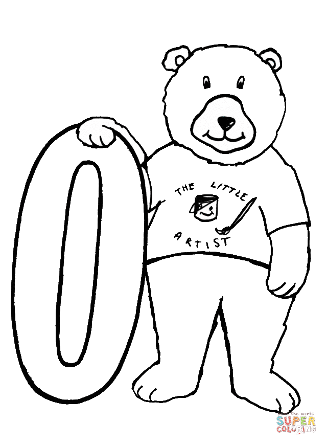 Number coloring page free printable coloring pages