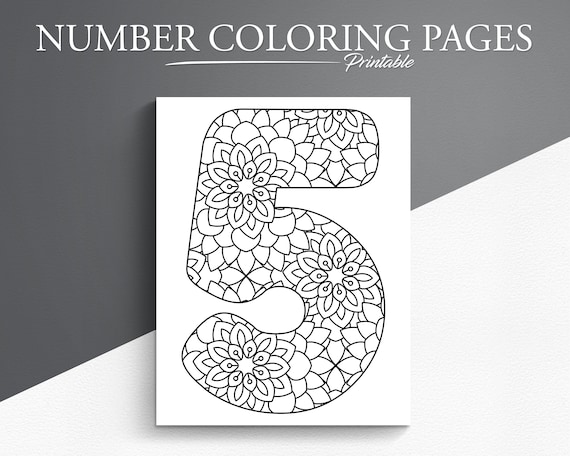 Mandala number coloring pages