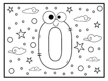 Number coloring pages book for kids by happy coloring book tpt