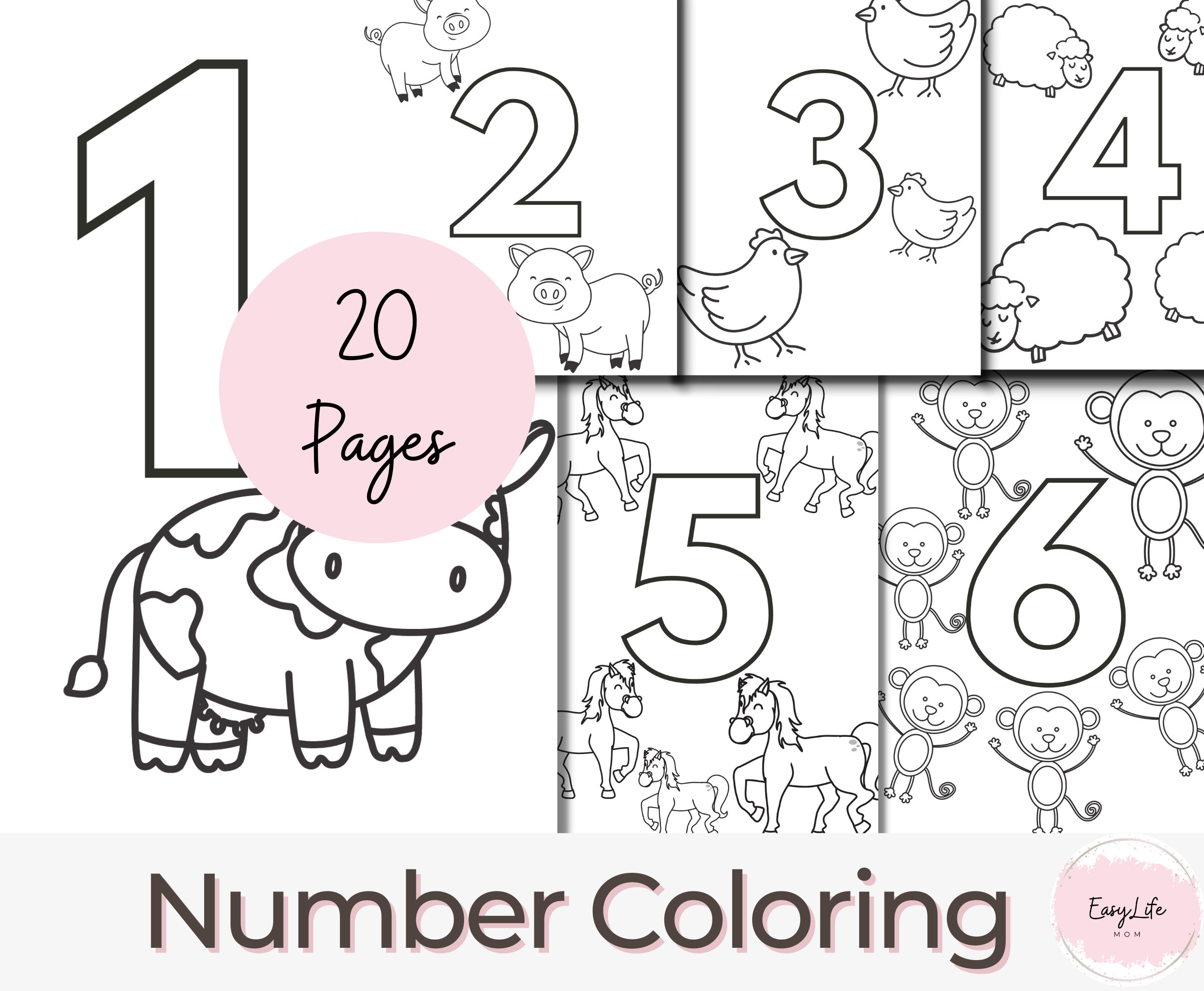 Printable numbers coloring pages coloring page preschool activities prek worksheets homeschool printable preschool sheets
