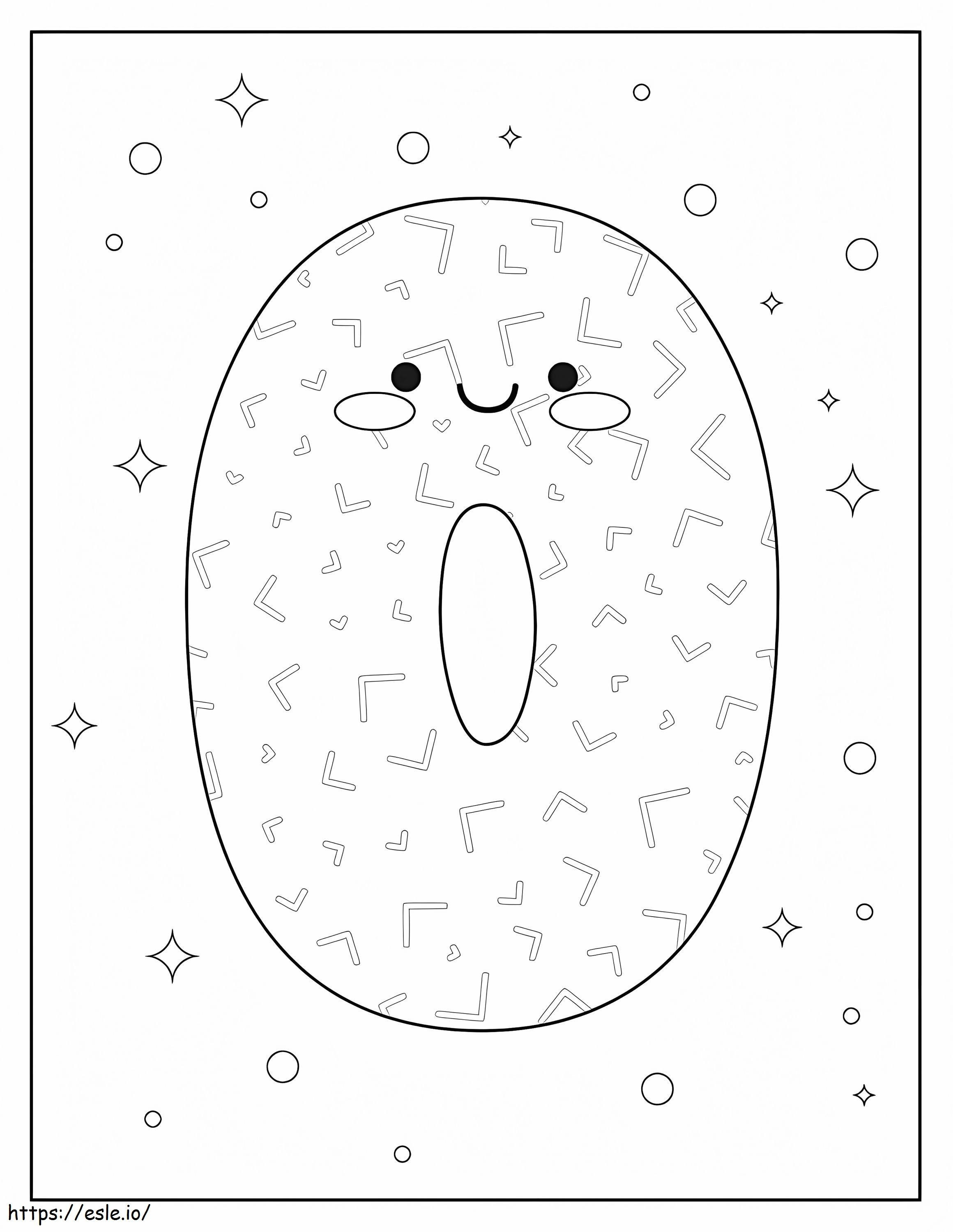 Cute number coloring page