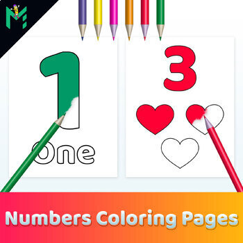 Free numbers coloring pages