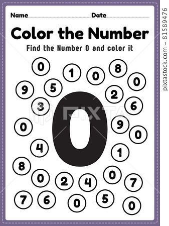 Math coloring counting number worksheet