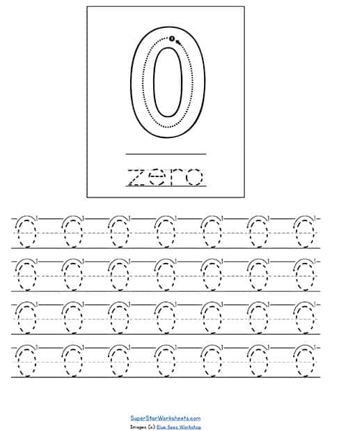 Number handwriting worksheets