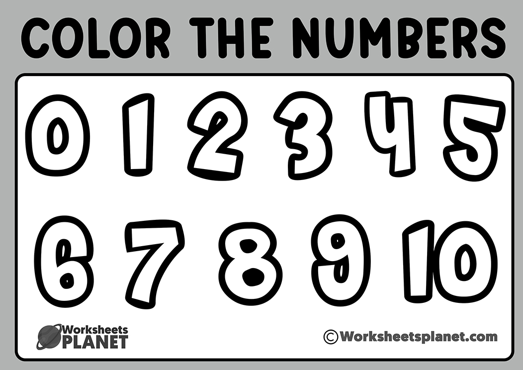 Coloring numbers workshhets from to coloring pages for children