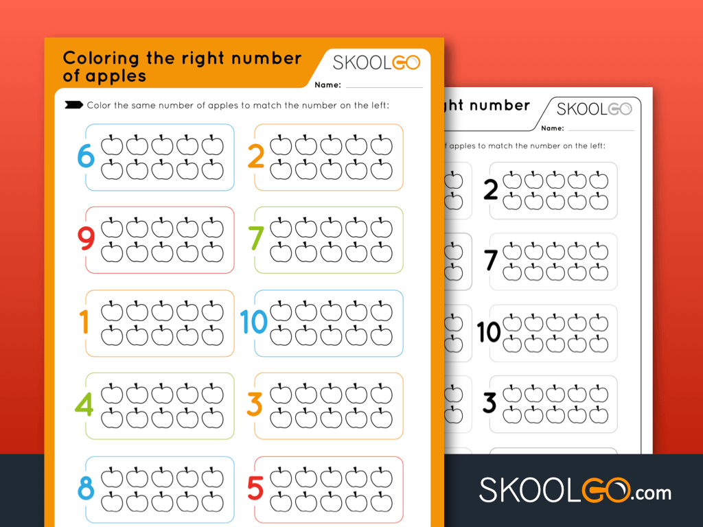 Coloring the right number of apples