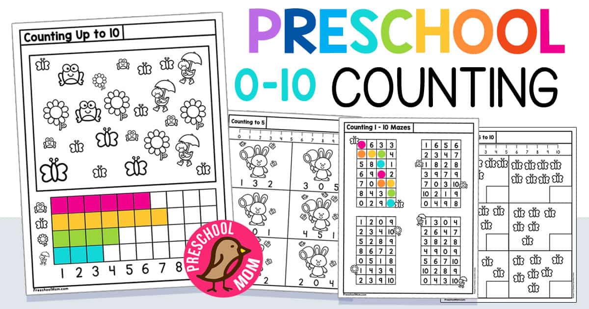 Preschool counting worksheets