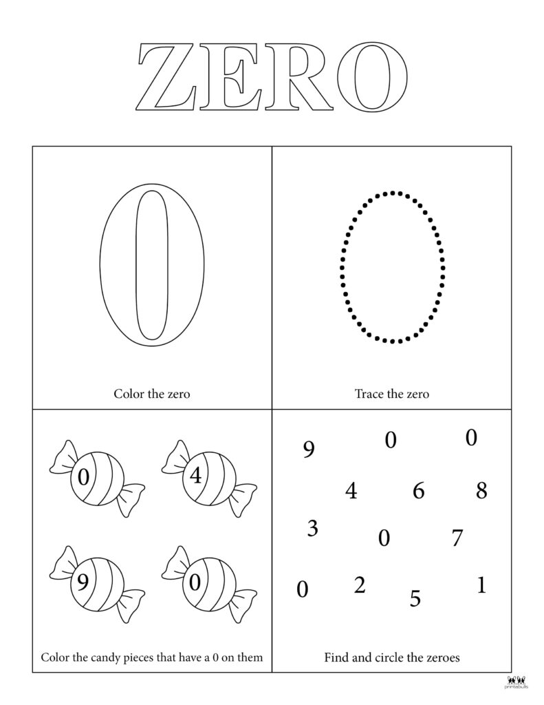 Number tracing worksheets