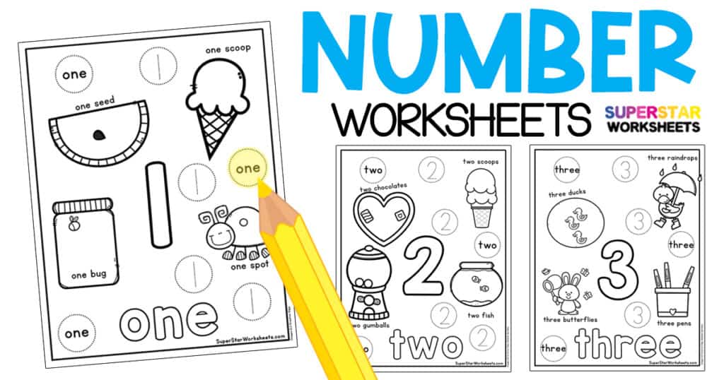 Preschool number worksheets