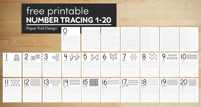 Free number tracing worksheets