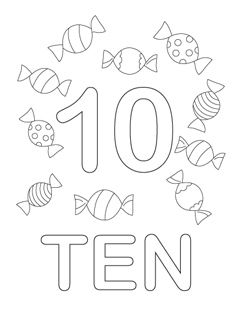 Printables number coloring pages numbers preschool candy coloring pages coloring pages for kids