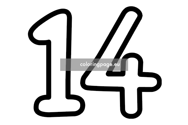 Number bubble letter coloring page