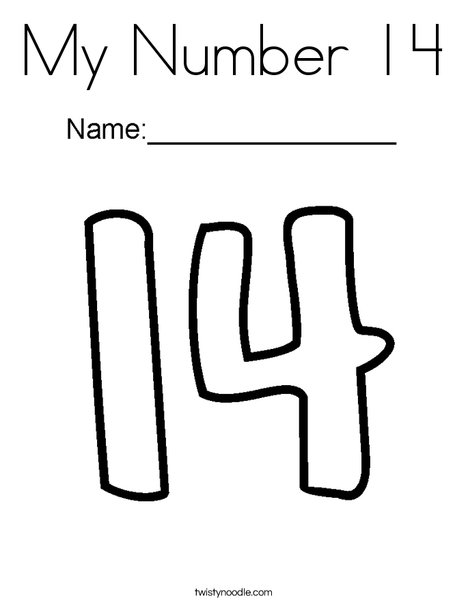 My number coloring page