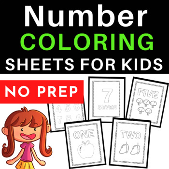 Number coloring sheets number coloring worksheets for kids counting to
