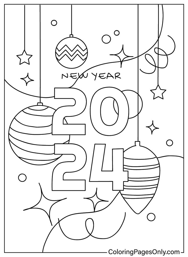 Pin on happy new year coloring pages