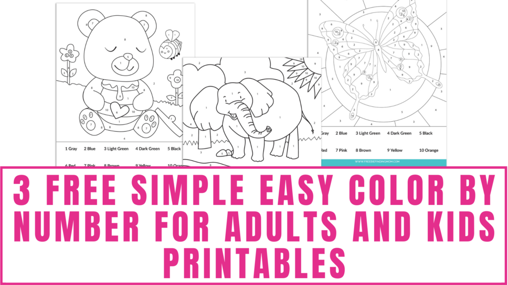 Free color by number printables