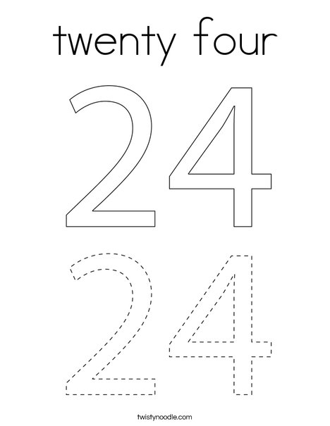 Twenty four coloring page