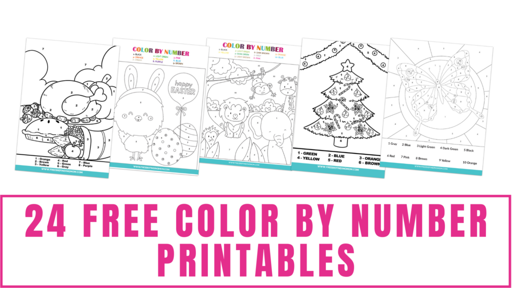 Free color by number printables