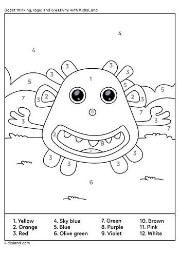 Download free color by number and educational activity worksheets for kids