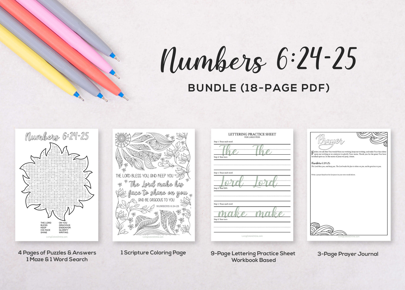 Scripture printable bundle numbers