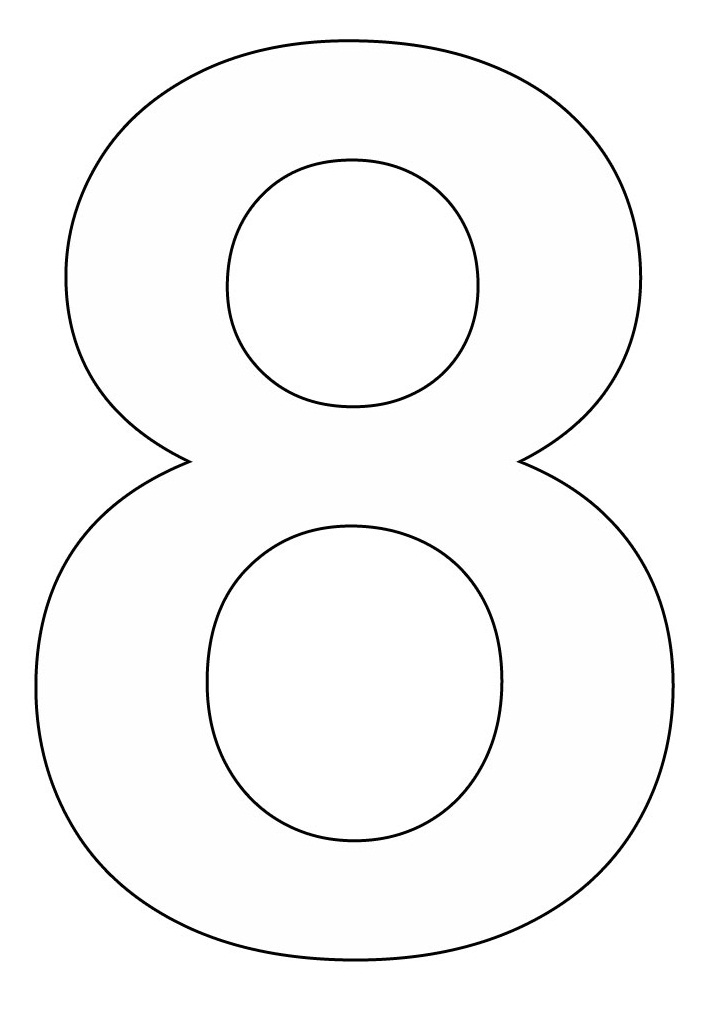 Printable number outlines