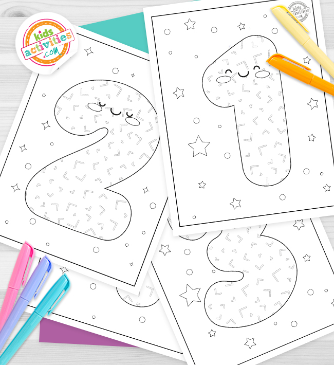 Free coloring pages with numbers