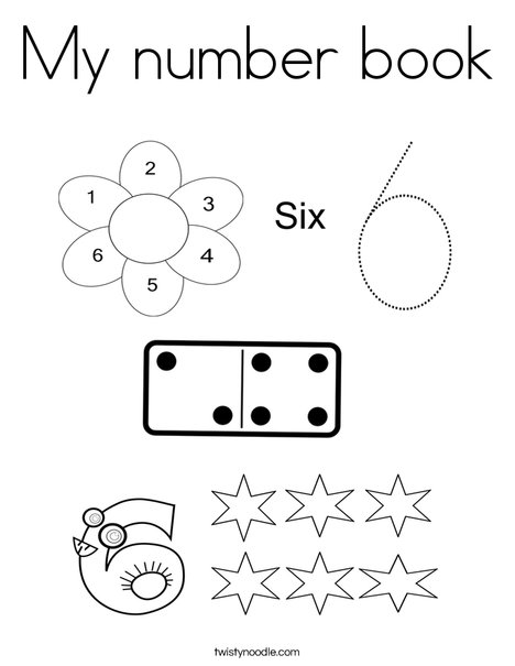 My number book coloring page