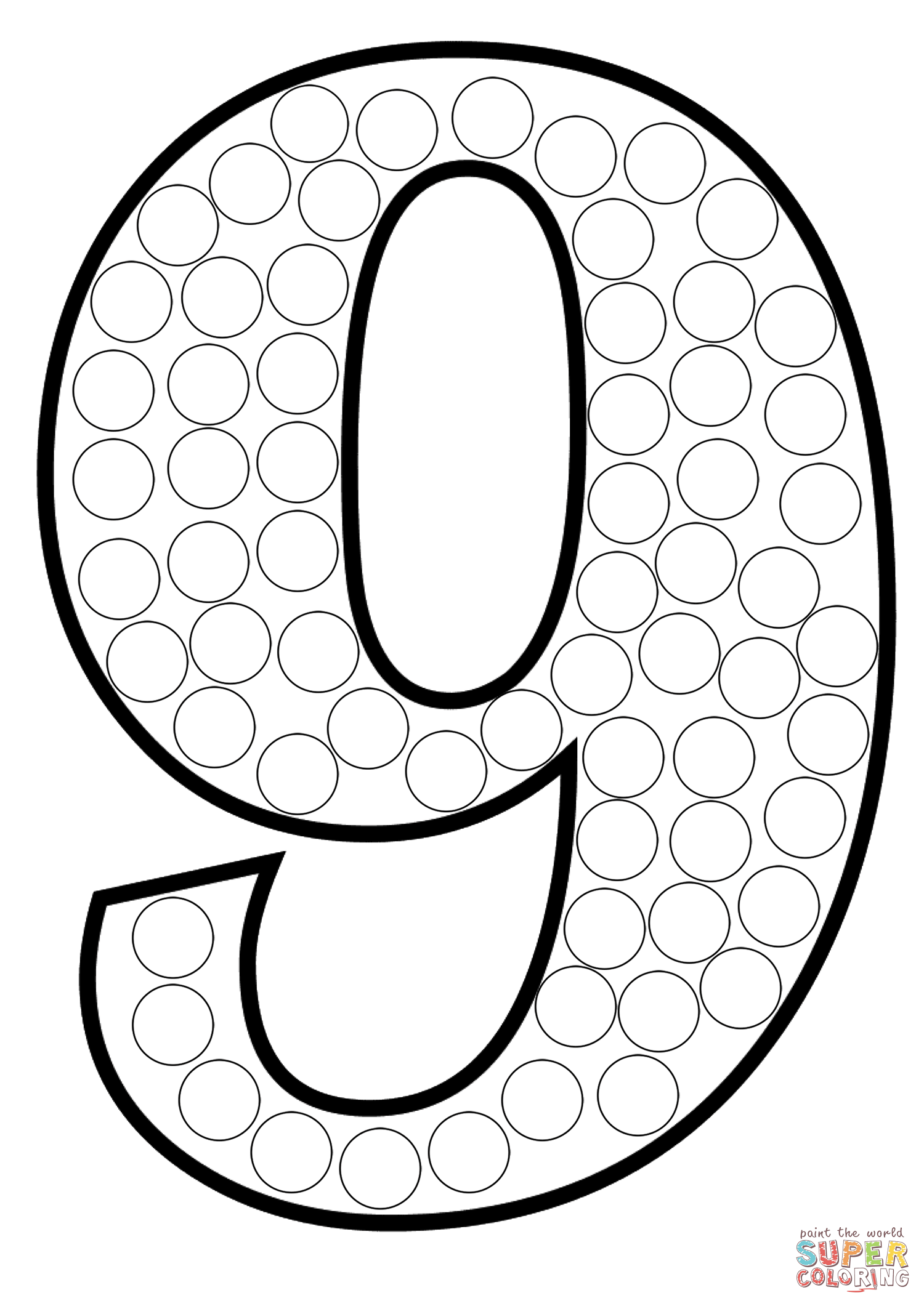 Number dot art coloring page free printable coloring pages