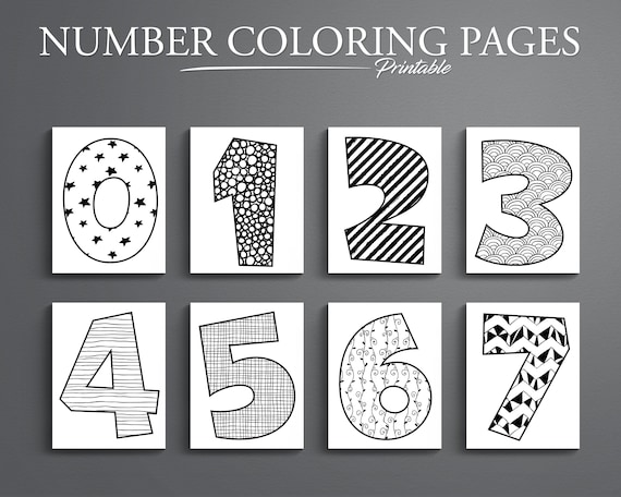 Number coloring pages