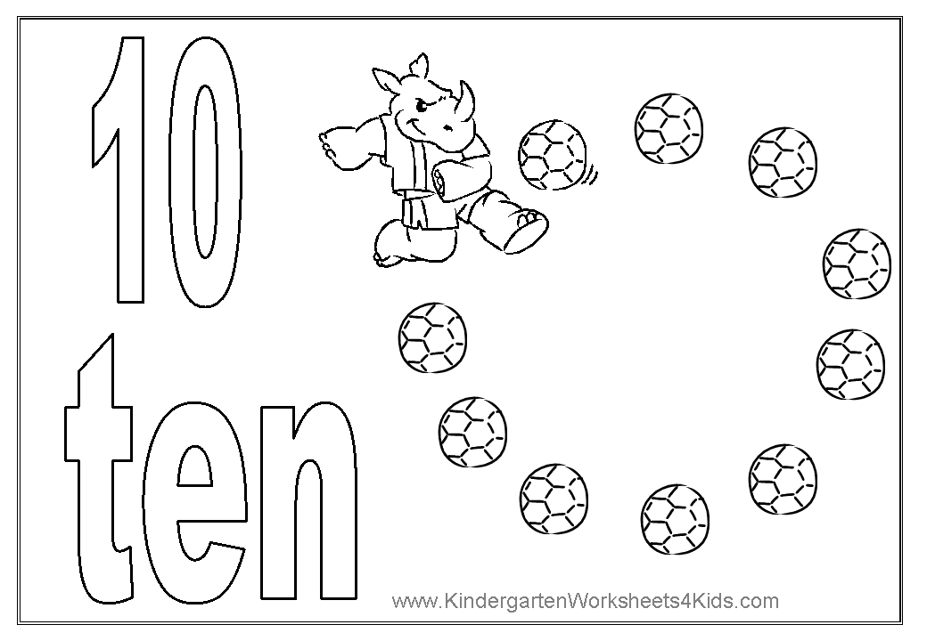 Number coloring pages