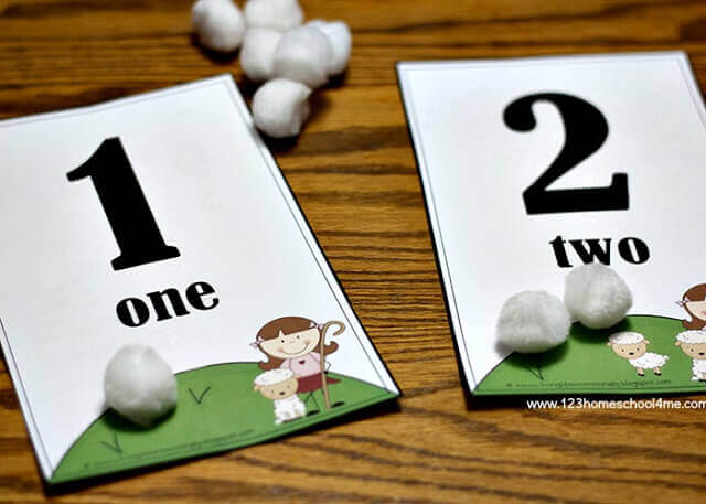 Free number wall cards flashcards printable