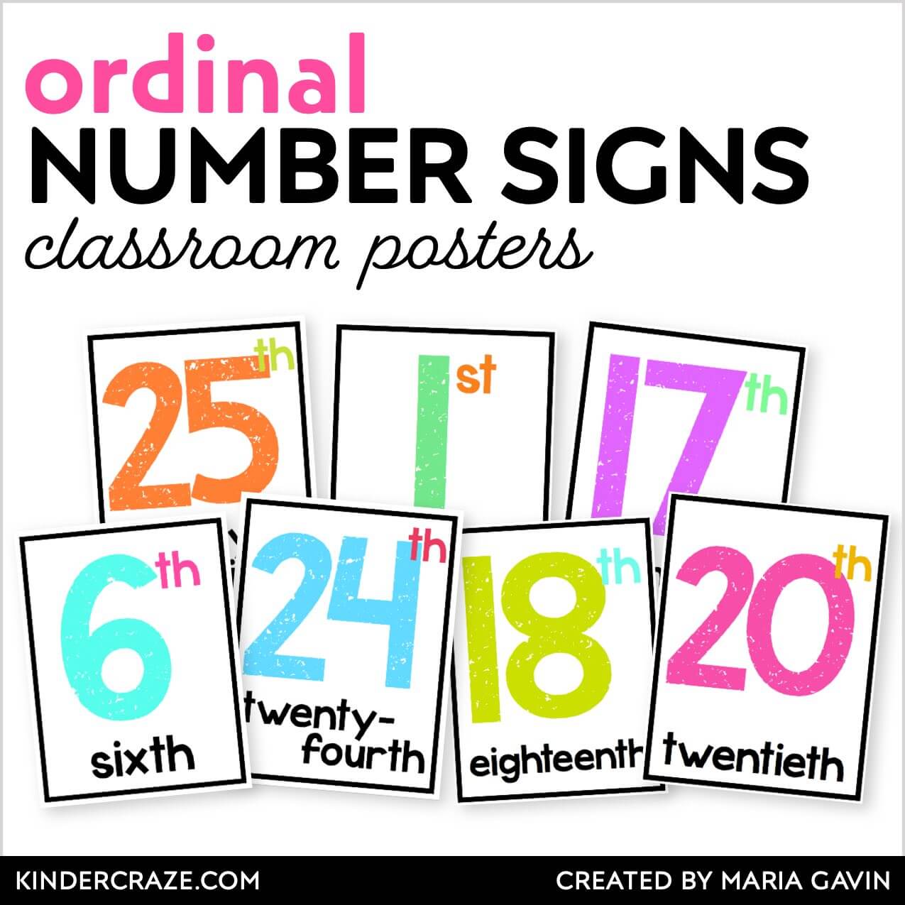 Ordinal number posters