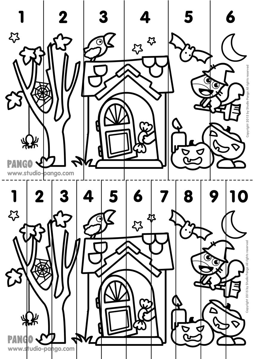 Halloween printable number sequence puzzle halloween number sequence puzzleâ printable activities for kids halloween number activities printable activities