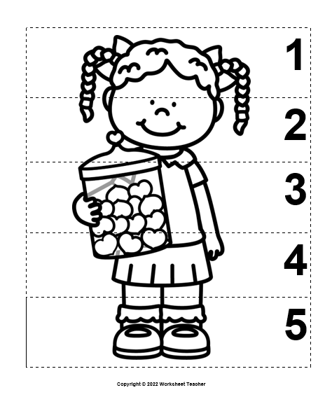 Valentines day bw number sequence puzzles made by teachers