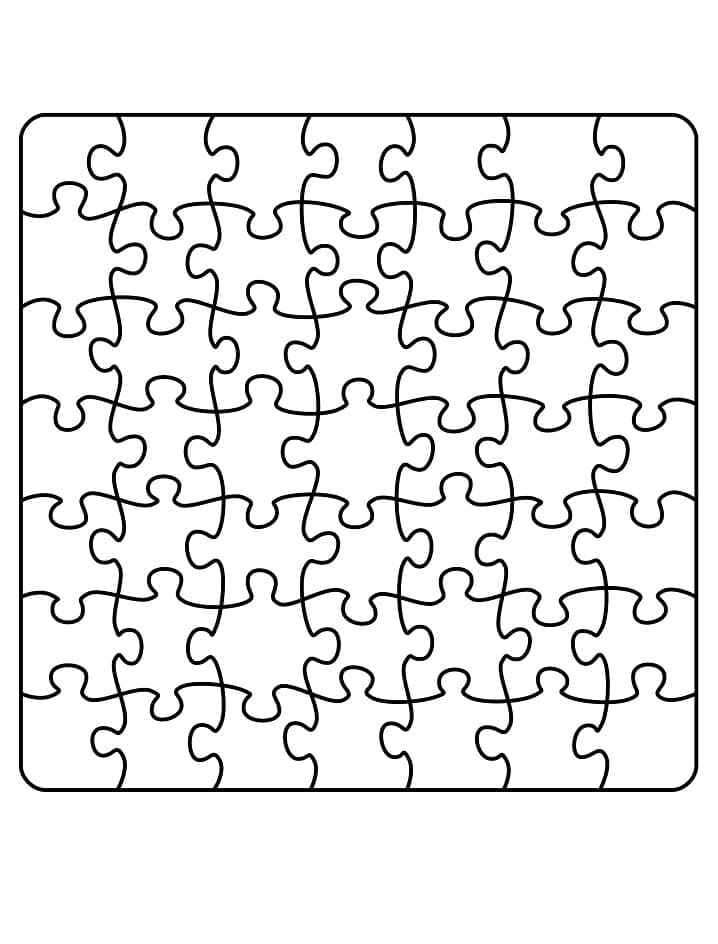 Jigsaw puzzle image coloring page