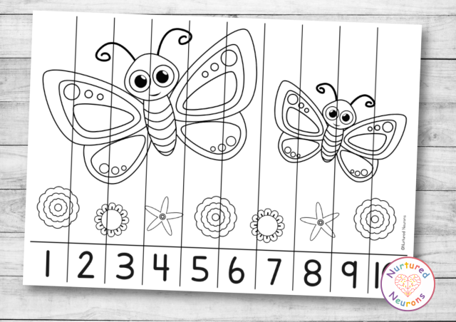 A beautiful butterfly number sequencing puzzle