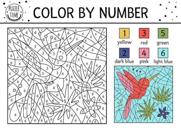Color by number coloring pages vectors illustrations for free download