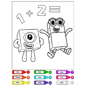 Numberblocks color by number printable for kids numberblocks coloring pages