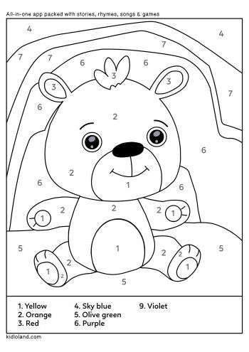 Download free color by number and educational activity worksheets for kids