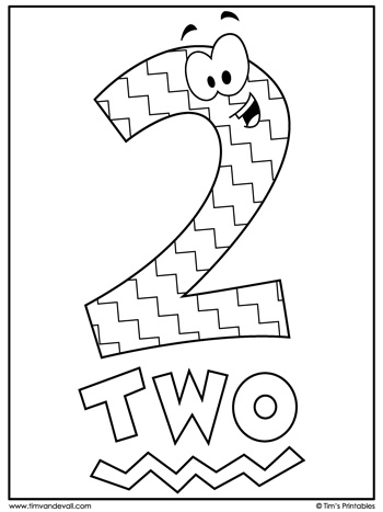 Number coloring pages â tims printables