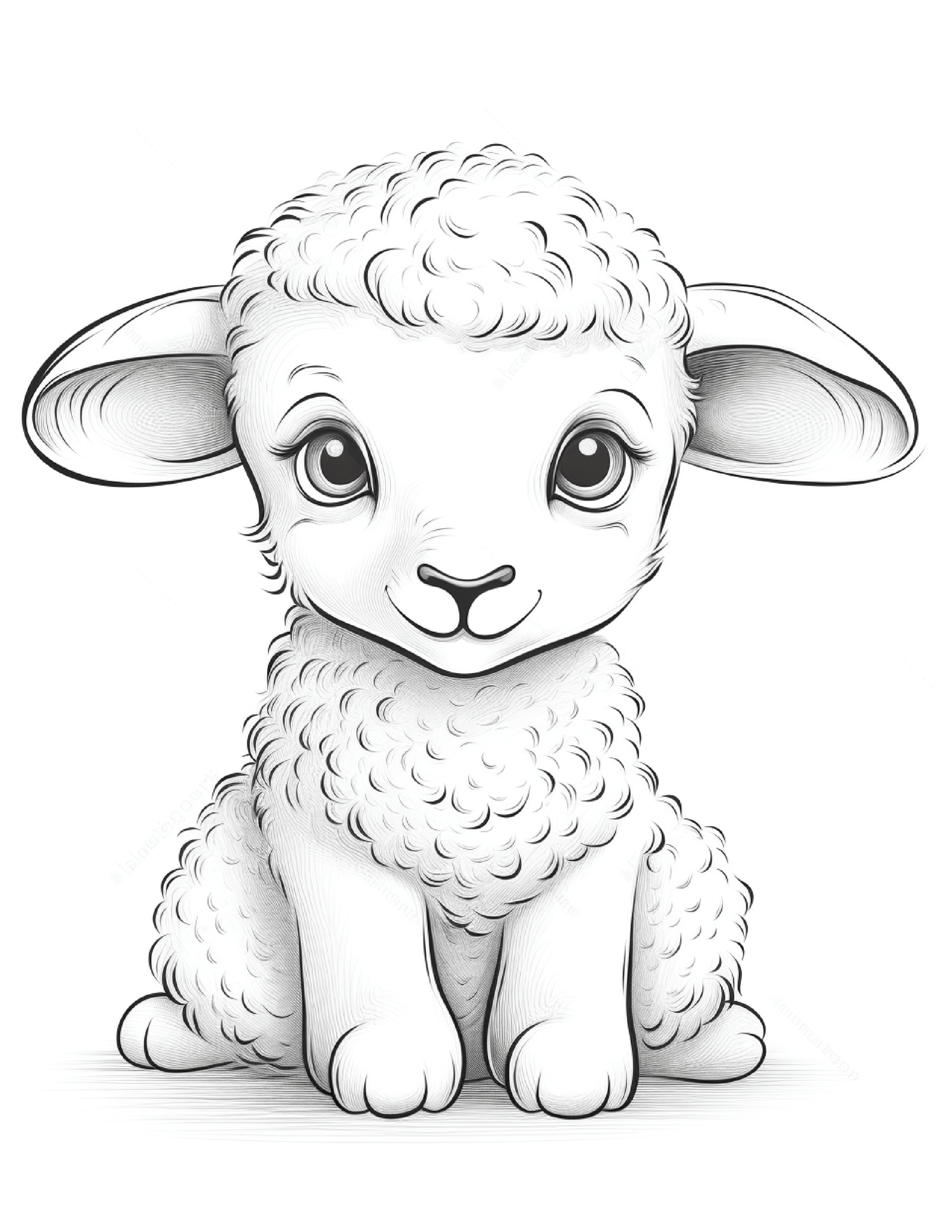 Cute baby animals coloring pages for kids printable coloring pages for kids