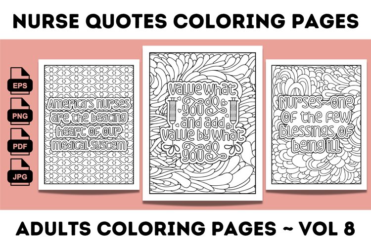 Nurse quotes coloring pages for adults