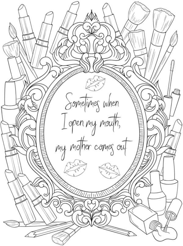 Coloring pages about moms â