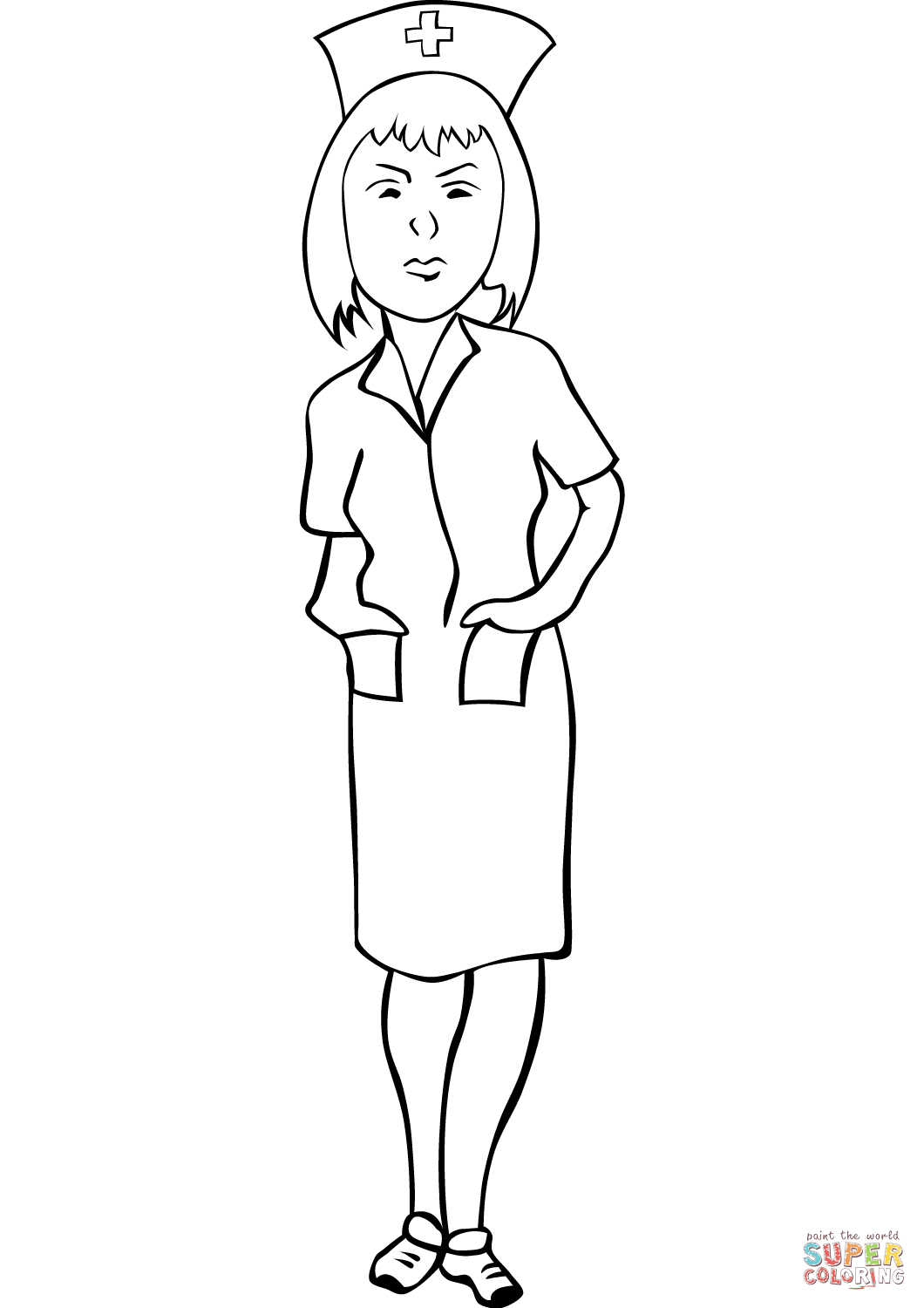 Nurse coloring page free printable coloring pages