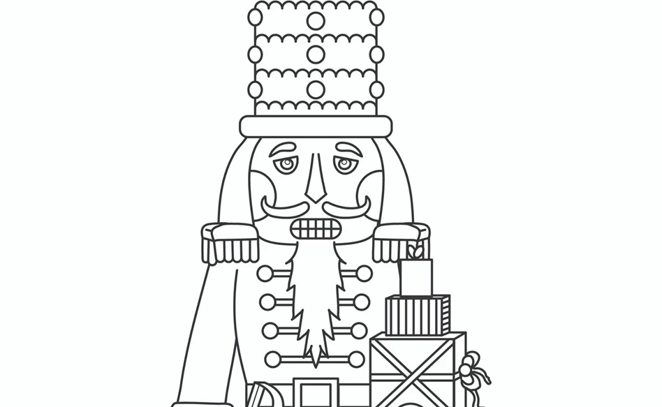 The nutcracker colouring page royal talens