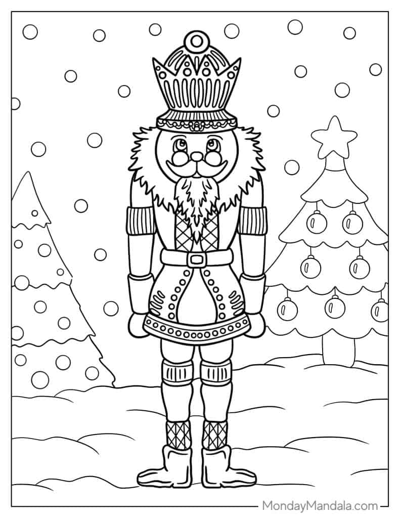 Nutcracker coloring pages free pdf printables