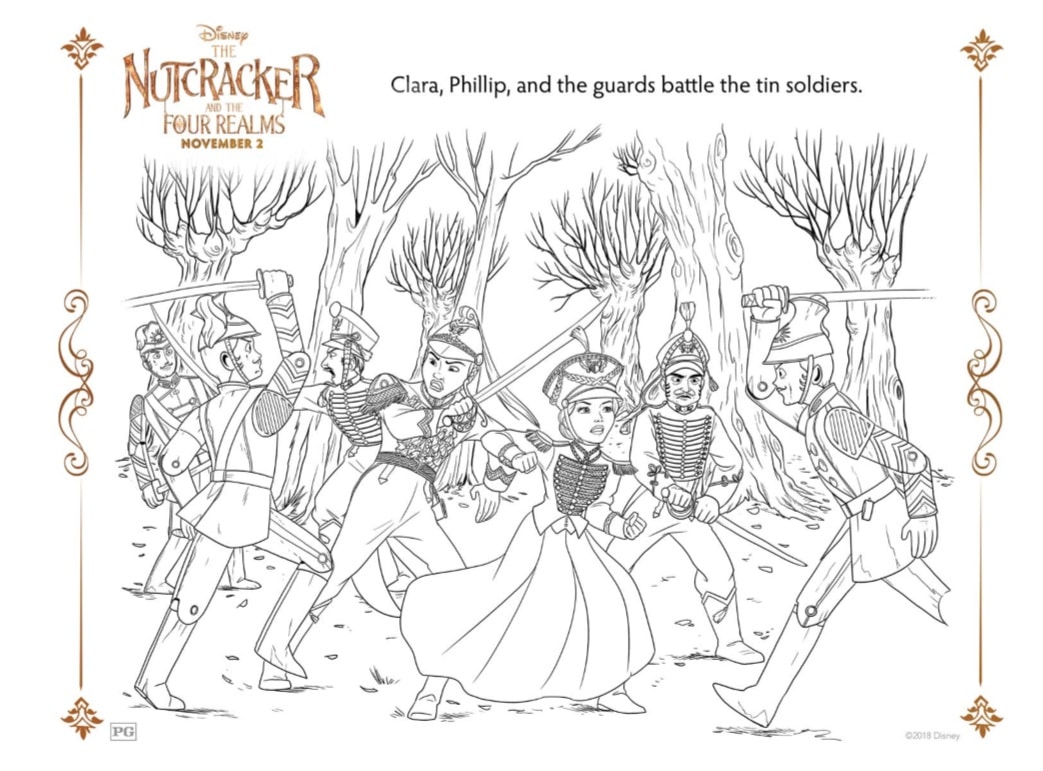 Free printable coloring pages for the nutcracker and the four realms