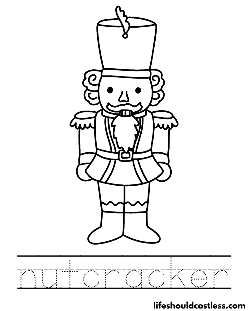 Nutcracker coloring pages free printable pdf templates