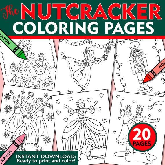 The nutcracker coloring pages printable coloring pages for kids holiday coloring sheets christmas kids coloring pages nutcracker ballet