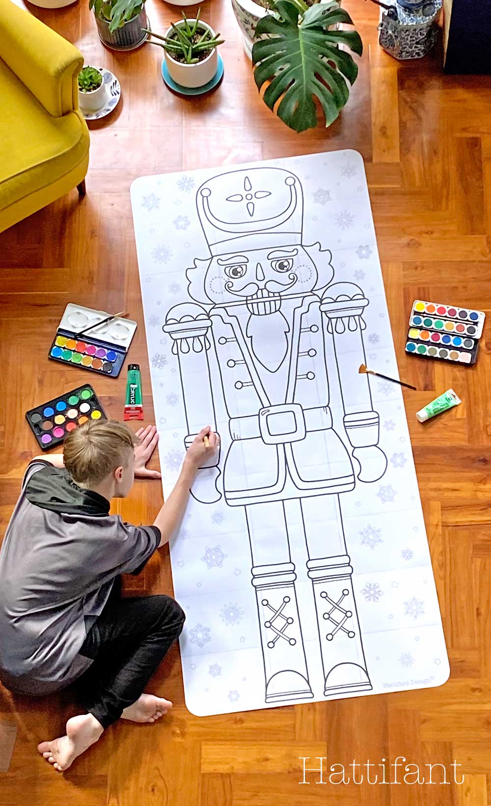 Giant poster nutcracker to color